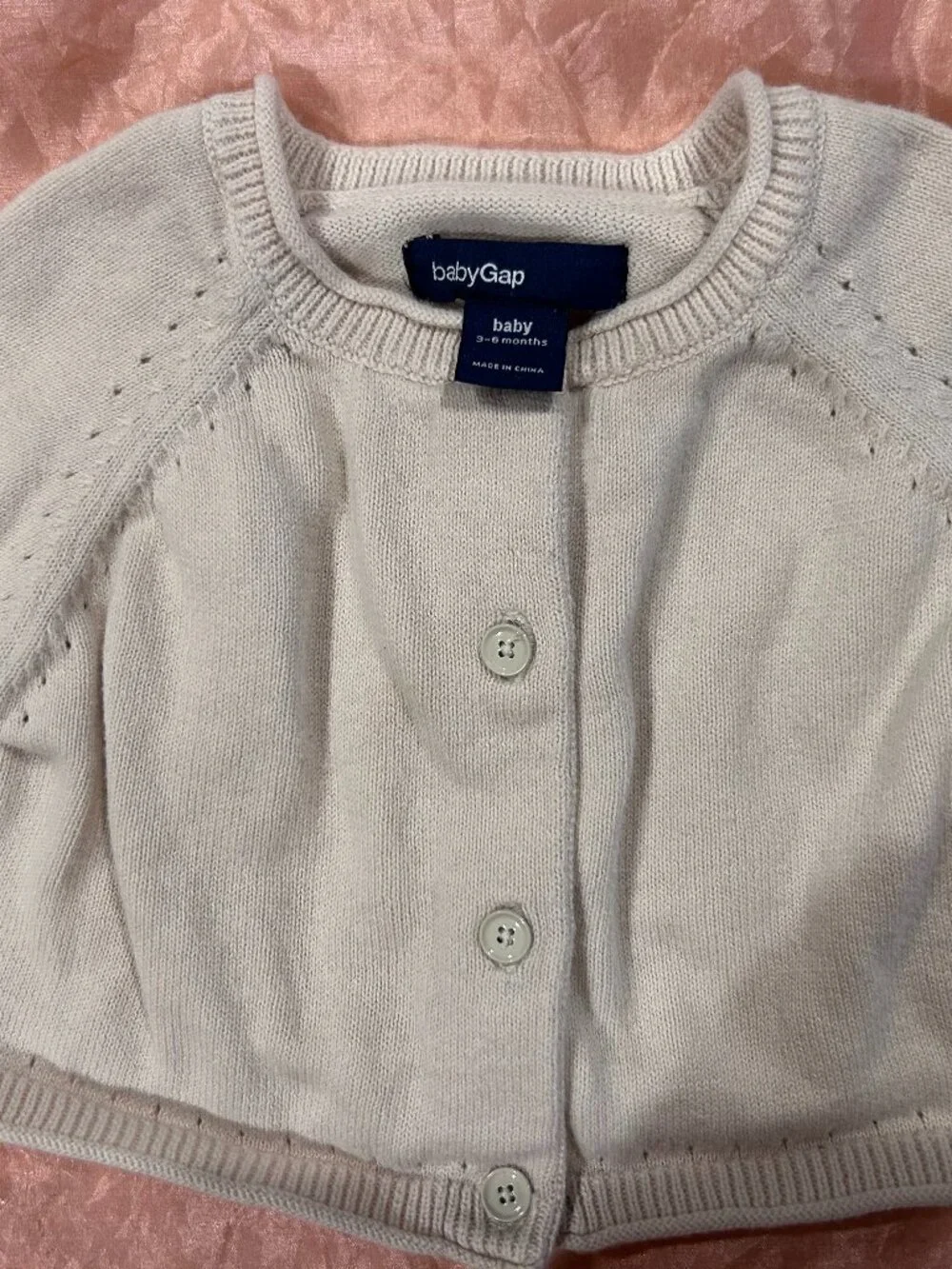LOT OF 3 BABY GAP TOPS FLORAL BOHO TUNIC BIRD SWEATER BEIGE CARDIGAN 0-3 3-6 MO